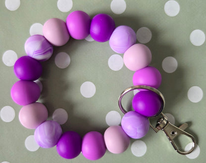 Silicone Beaded Keyrings