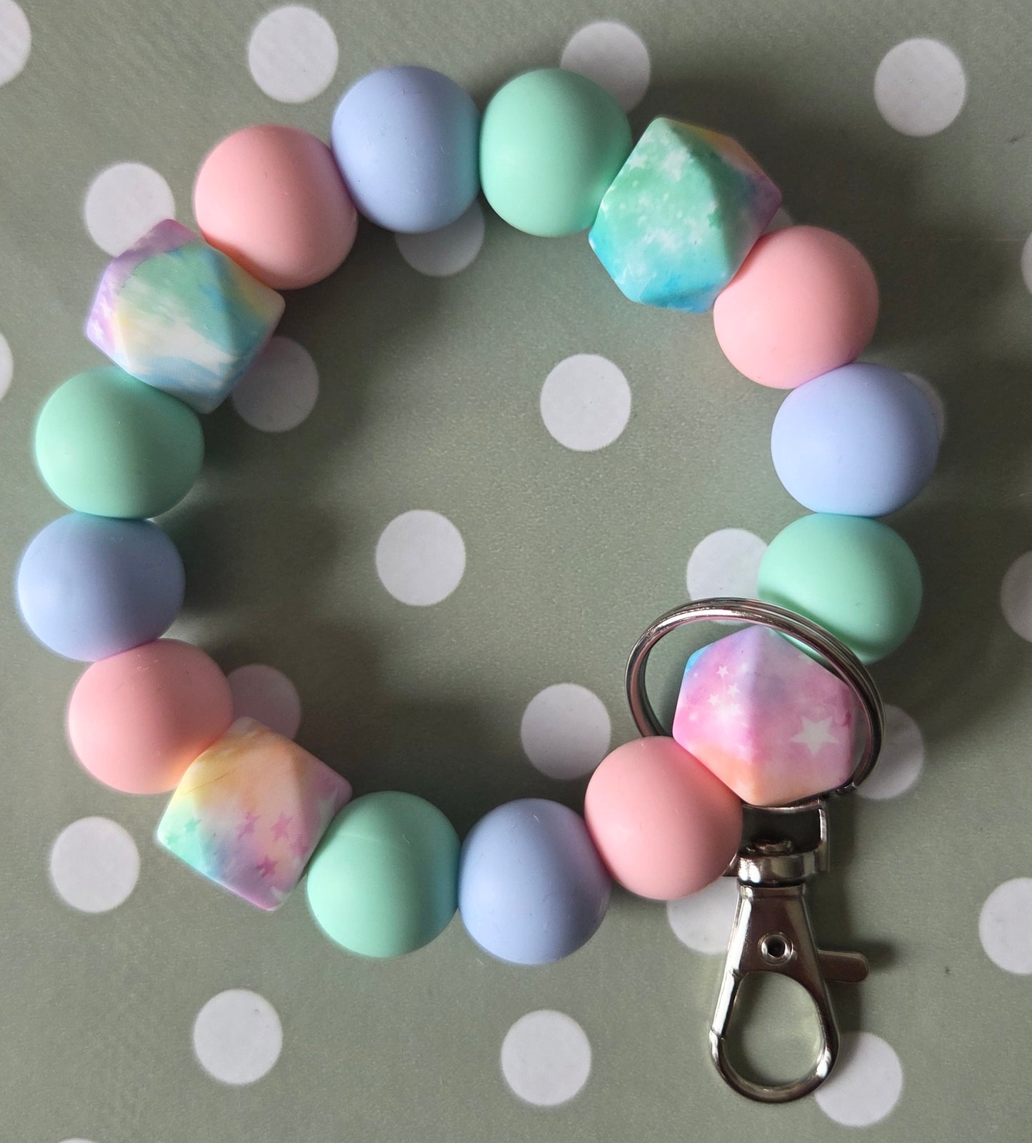 Silicone Beaded Keyrings