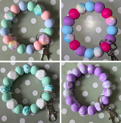 Silicone Beaded Keyrings