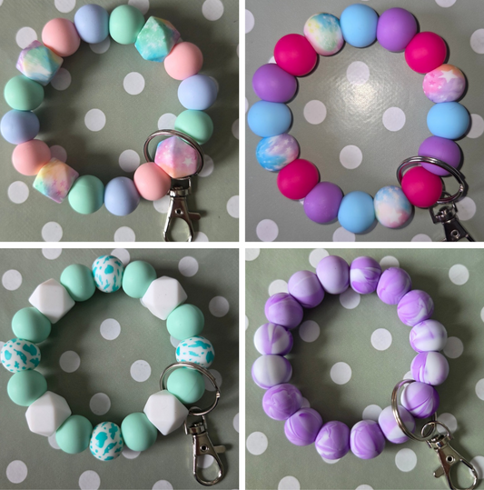 Silicone Beaded Keyrings
